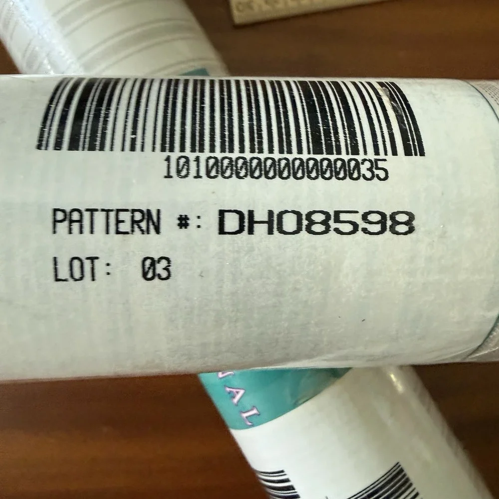 5 Rolls Vintage International Cream Taupe Ticking Stripe Wallpaper DH08598 NOS